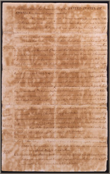 Holograph draft of the Declaration of Independence, 1776
