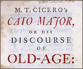M.T. Cicero's Cato Major, 1744